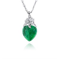 PLATINUM JADE VINTANGE NECKLACE