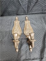 Two Vintage Wall Sconce Candlestick Holders