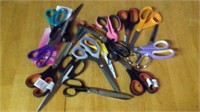 Large lot of scissors