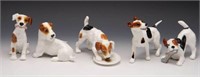 Lot of 5 Royal Doulton Dogs, Mostly Jack Russell.