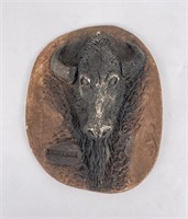 Montana Buffalo Plaster Wall Plaque