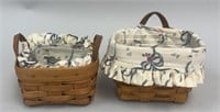 2 Booking Baskets With Liners & Protectors