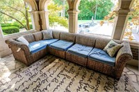 Wicker Outdoor Sofa-needs new cushions, 130"x70"