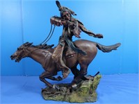 Vintage C.Kauba Bronze Indian on  Horse