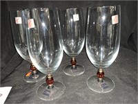 4 ZWIESEL CAMELOT BURGUNDY WATER GLASSES