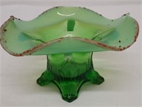 Antique JEFFERSON art glass footed bowl c1904