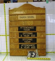 Vintage Church Attendance\Hymn Sign Board