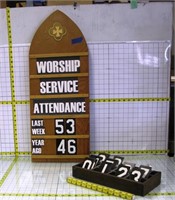 Vintage Church Attendance\Hymn Sign Board
