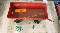 Red metal toy wagon