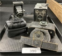 Antique Cameras, Brownie, Argus, Kodak Pocket.
