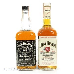 Jim Beam Bourbon & Jack Daniel's Whiskey (2)