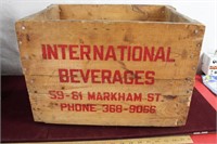 International Beverages Wooden Pop Crate / Toronto