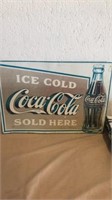 17"x12" metal Iced  Coca-Cola sign