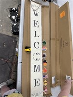 New Wooden Reversible Welcome Sign