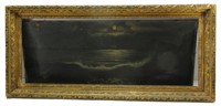 Antique Framed Oil Painting 18"x41"