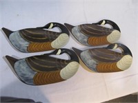 Four Duck Trays  Painted on both sides