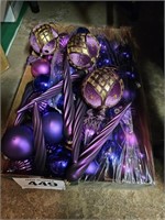 Purple Christmas ornaments