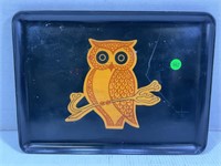 ENESCO MID CENTURY MODERN OWL SERVING TRAY