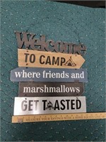 Welcome to Camp Wooden Sign