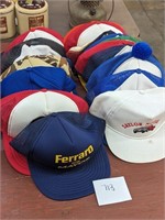 Lot of Vintage Local Advertising Hats
