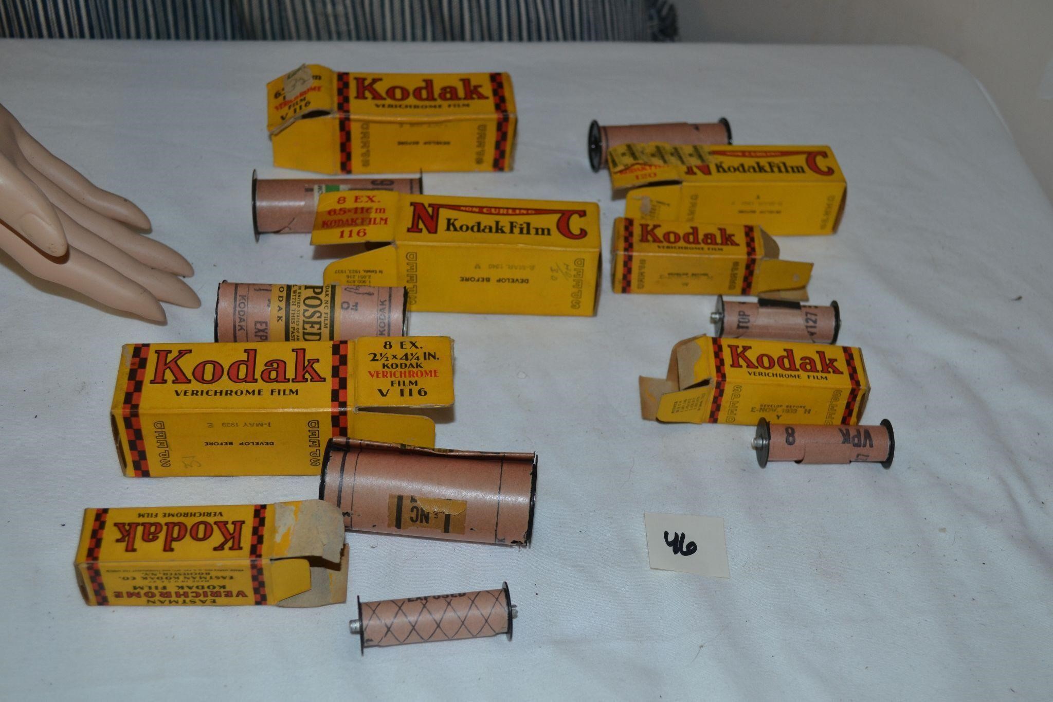 Kodak 1939 - 40 Brownie Film Boxes w empty rolls