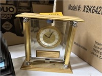 HEAVY DANBURY BRASS CLOCK