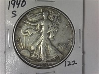 1940-S Walking Liberty Half Dollar