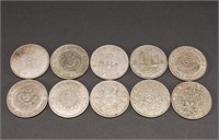 Qing Dynasty silver coins a group