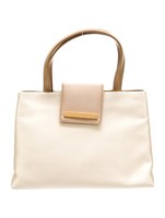 Bvlgari Neut Satin Gold-tone Flap Top Handle Bag