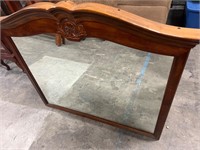 LARGE WOODEN MIRROR 54x46x4