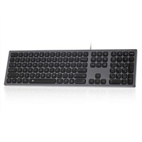 Aluminum Wired Keyboard for Windows & Mac OS,