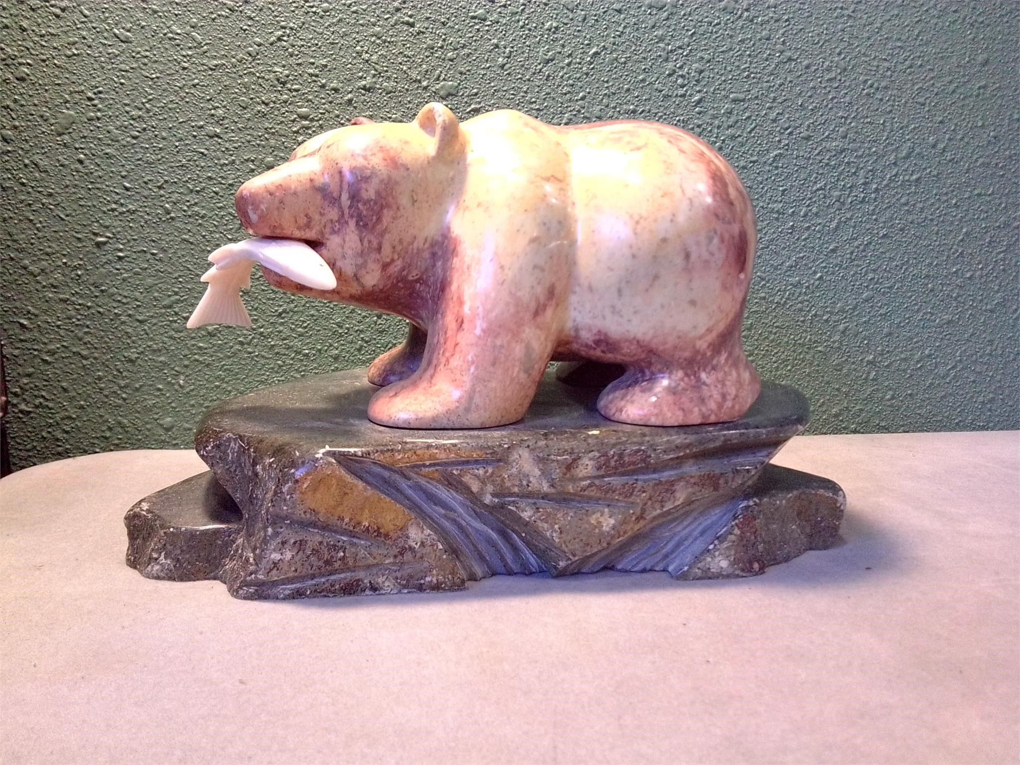 Stone Bear Statue