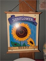 Sunflower seeds wall hanging