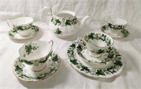 Royal Albert Tea Pot + Cups + Saucers + (10pcs)
