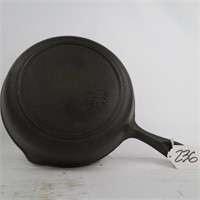 TWO #5 8 1/8" CAST IRON SKILLETS W/ HEAT RINGS