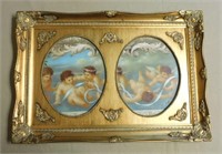 Gilt Framed Cherubhim Prints.