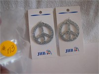 2 JHB Brand PEACE Buttons Made in France