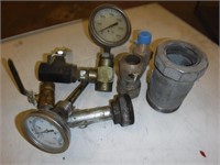 Pressure Gauges, Valves, Fittings