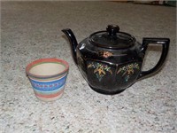 Teapot, pottery 3" planter FOYER