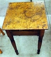 Vintage Tiger Wood Top End Table