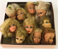 Group Of Barbie / Doll Heads