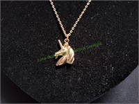 16" Gold Necklace & Unicorn Pendant