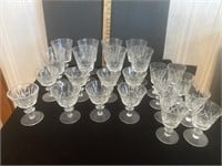 Assorted crystal glasses- see pictures
