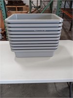 10- Plastic  totes 20 x 15 x 5