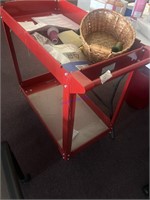 Red Rolling Cart