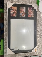 Dry erase board and picture frames