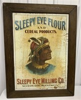 framed Sleepy Eye Milling Co. tin sign