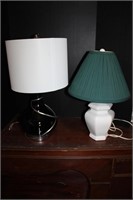 Ceramic & Glass Lamps 23" & 20 1/2"
