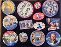 Political Button Pins in Frame