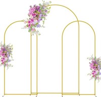 Asee'm Arch Backdrop Stand Set Of 3 Gold Metal